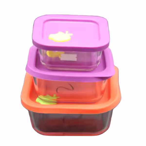 Wholesale Glass Jars Clear Vacuum Food Storage Containers Lunch Box With Silicone Lid