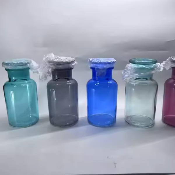 250ml Color Glass Reagent Bottle with Glass Lid