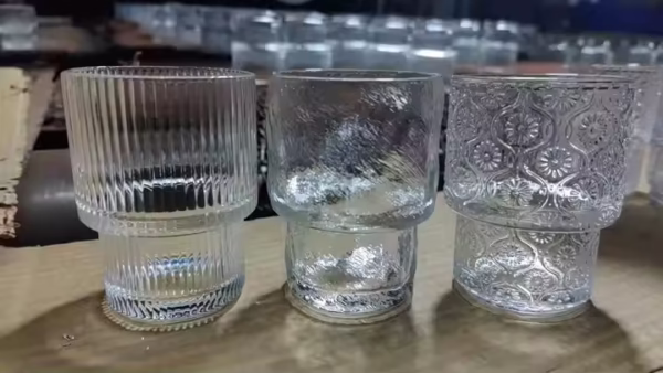 4 PCS Ribbed Drinking Glasses 12OZ Thickened Iced Coffee Cup for Cocktails Milkshakes Juice Smoothies - Image 3
