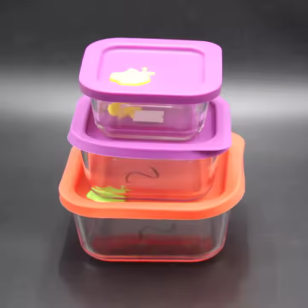 Wholesale Glass Jars Clear Vacuum Food Storage Containers Lunch Box With Silicone Lid - Image 2
