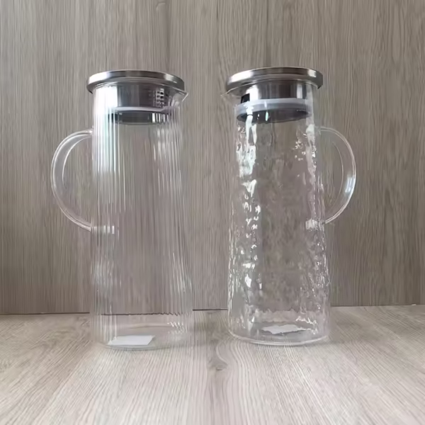 Wholesale Factory High Borosilicate Glass Tea Set Glass Teapot Kettle Drink Set Water Jug Cup and Holder with Infuser - Image 3