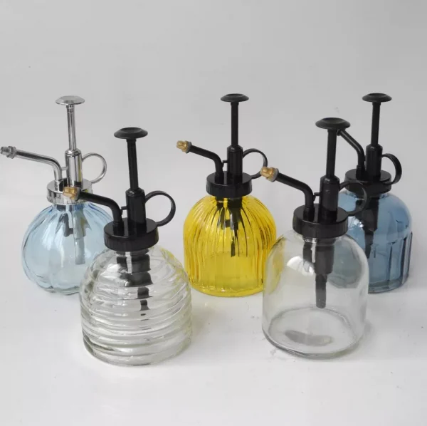 Colorful Glass Bottle Water Pot Sprayer