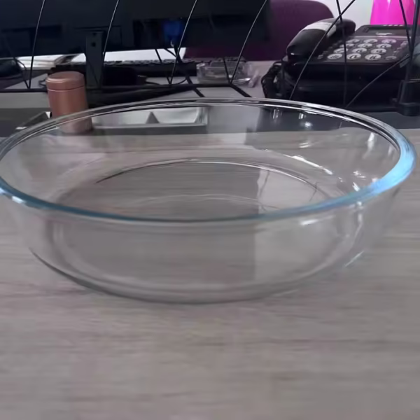 High Temperature High Borosilicate Glass Bakeware Glass Pie Pan Glass Baking Dish Cake Pan