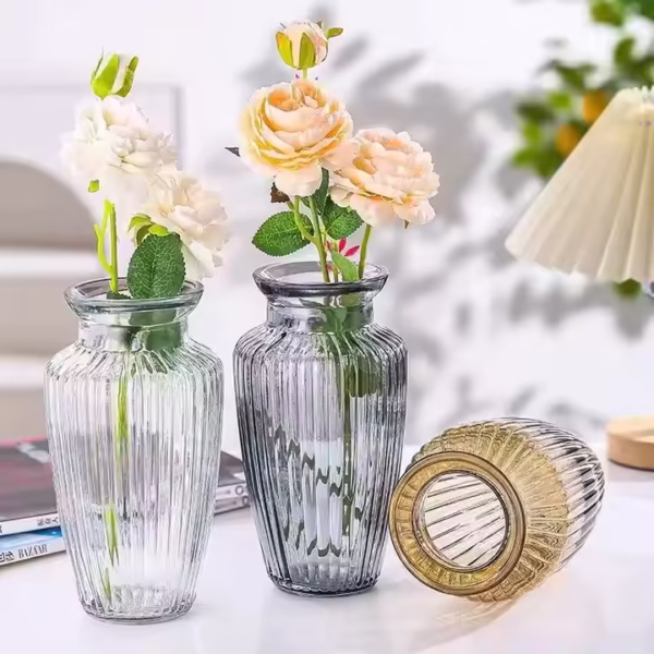 Wholesale Gift Glass Vases Colored Mini Decor Home Wedding Glass Bottles Flowers Small Vases - Image 2