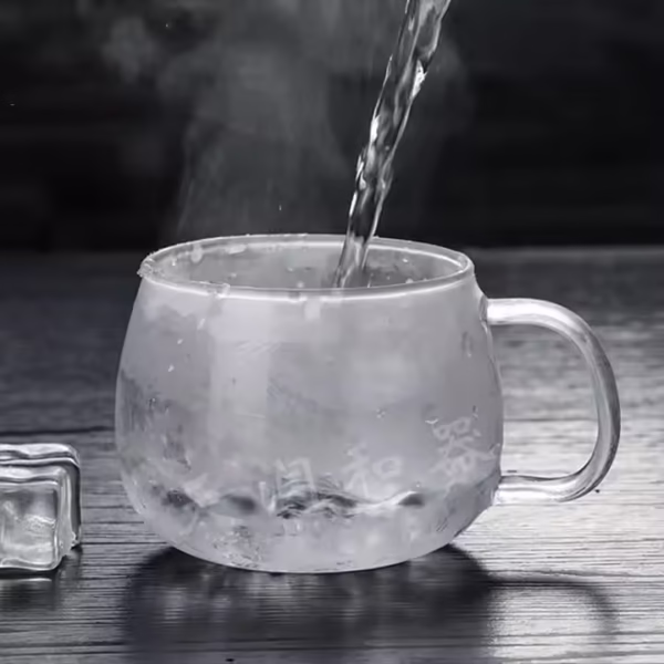 High Borosilicate Glass Coffee Mug with Handle - Image 3