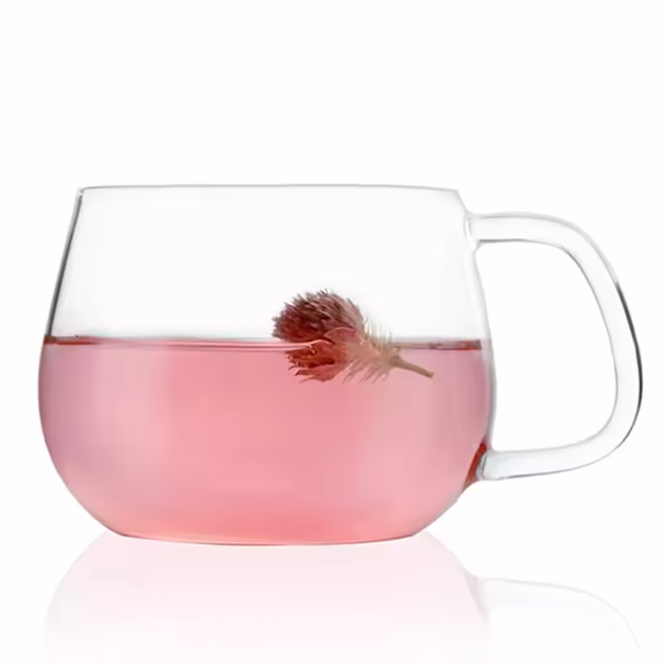 High Borosilicate Glass Coffee Mug with Handle - Image 2
