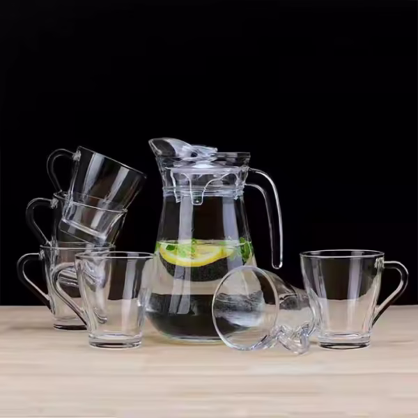 270ml clear Lead-free Glass Milk Cup with Handle - Image 4