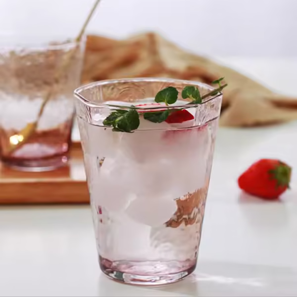 Colorful Transparent Octagonal Glass Mug - Image 3