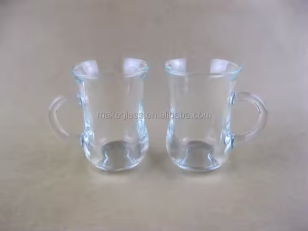 Mini Drinking Glass Cup with Handle, Drinking Glass Cup 100ml, glassware