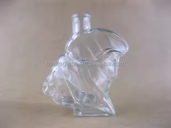 Shell Shape Glass Wine Bottle, Shell Shape Wine Glass Bottle