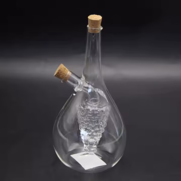 Wholesale Handmade clear Grape-shaped Glass Oil and Vinegar Bottle