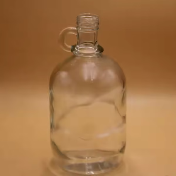 3.9 Liter Clear Bottle With Single Ear Handle/California Glass Bottle for Wine Vodka