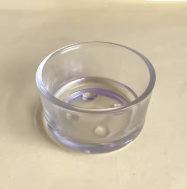 Round Glass Candle Jar Glass Tealight Holder - Image 2