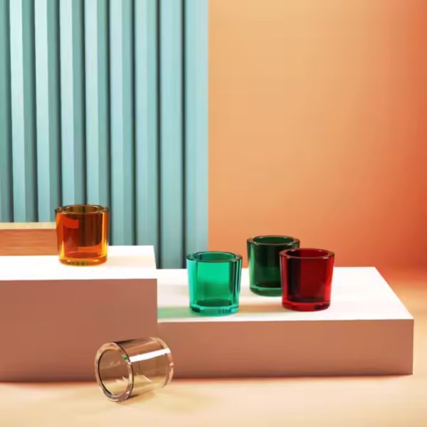 Colorful Transparent Thickened Tea Glass Candle Cup - Image 4