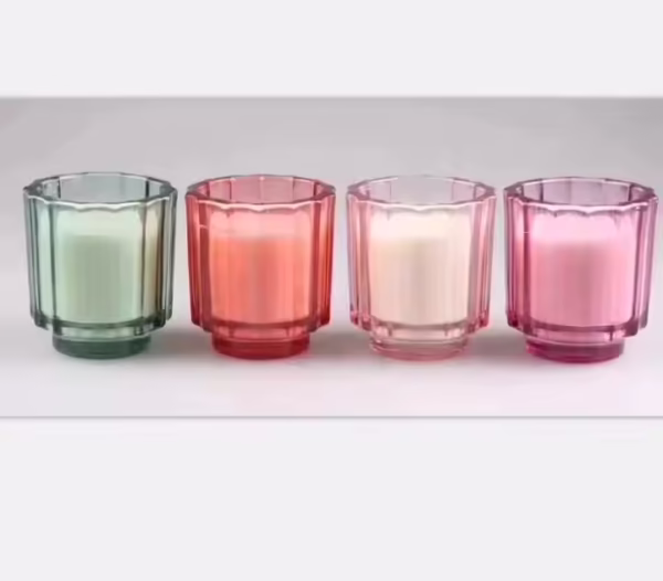 Wholesale Custom Candles Luxury Unique Green clear Glass Jars Empty 8oz 10oz Candle Vessels - Image 2