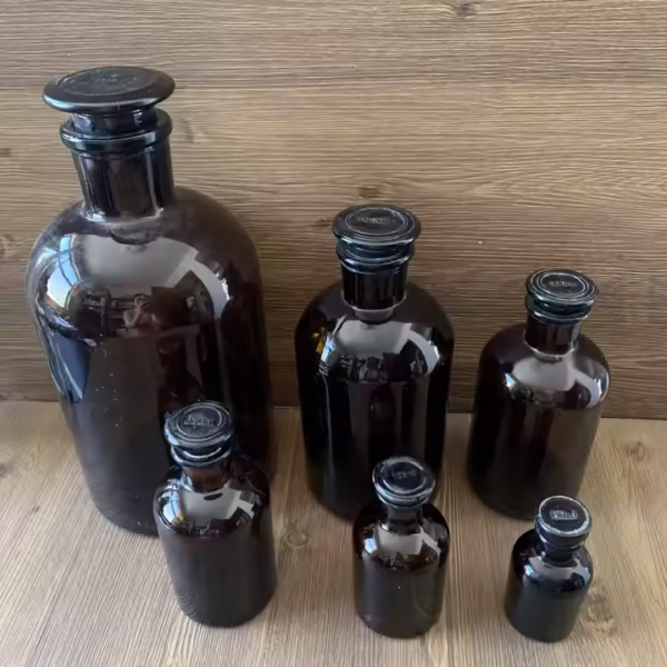 2000/1000/500/250ml Chemical Glass Reagent Bottle with Lid ,amber Chemical Glass Bottle with Lid - Image 2