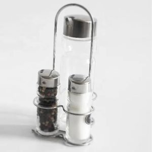 Round Herb Jar&bottle Rack and Pp Lid Glass Spice Jar for Kitchen 2