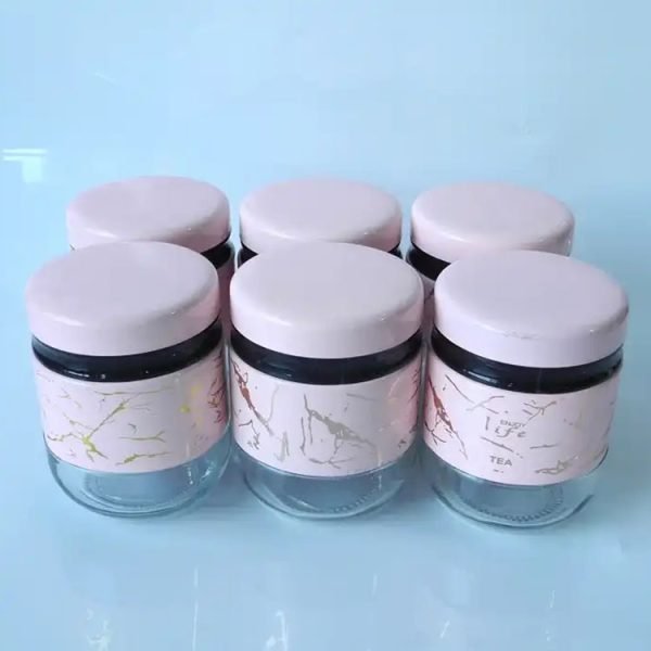 Luxury Gold Marbling Cylinder Container Set 4