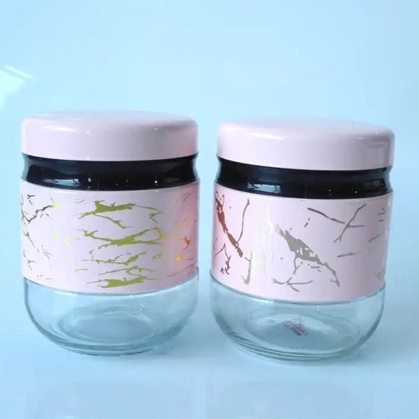 Luxury Gold Marbling Cylinder Container Set 5