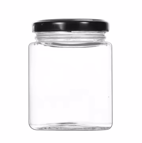 square Glass Honey Jar with Metal Lid,100ml/200ml/380ml/750ml square Glass Jar for Jam and Honey