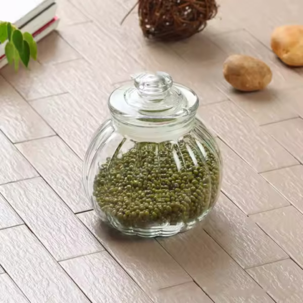 Pumpkin Shaped sealed Glass Dried Fruit Jar - Image 2