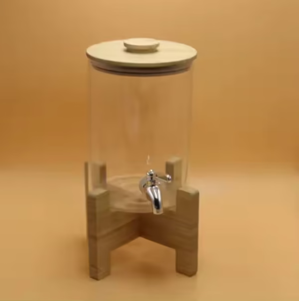 High Borosilicate Glass Mason Jar Glass Water Beverage Dispenser With Tap - Image 2