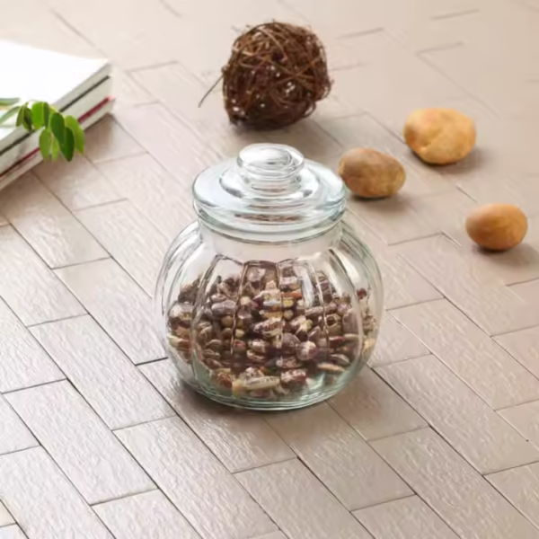 Pumpkin Shaped sealed Glass Dried Fruit Jar - Image 4