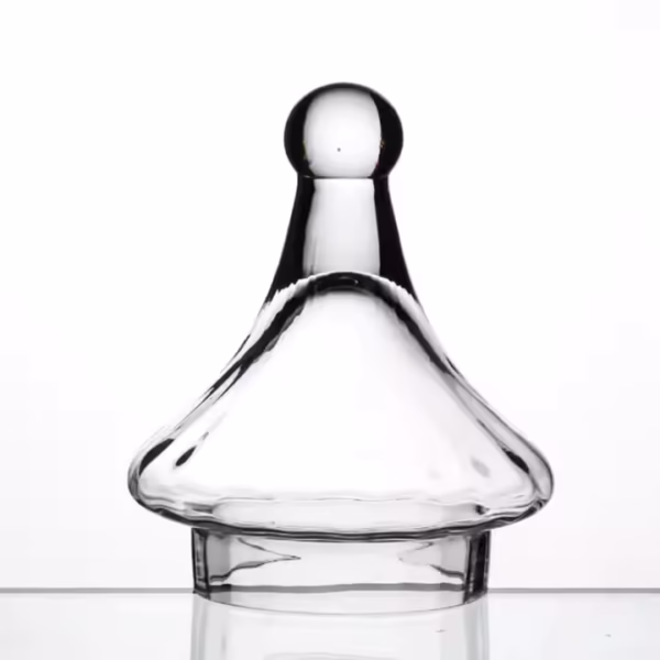 Christmas Tree Shaped clear Glass Candy Jar - Image 2