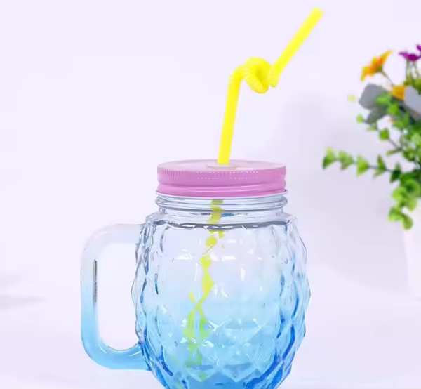 Drinking Glass Pineapple Mason Jar for Fruit Juice - Image 3