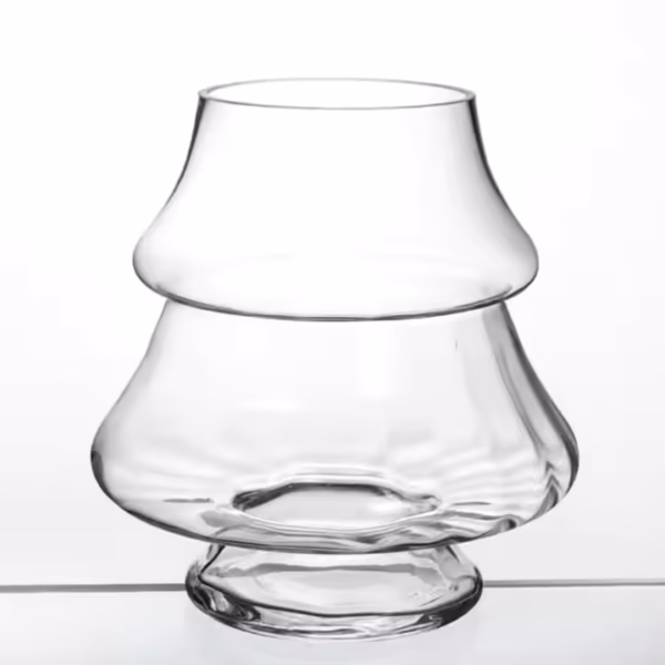 Christmas Tree Shaped clear Glass Candy Jar - Image 4