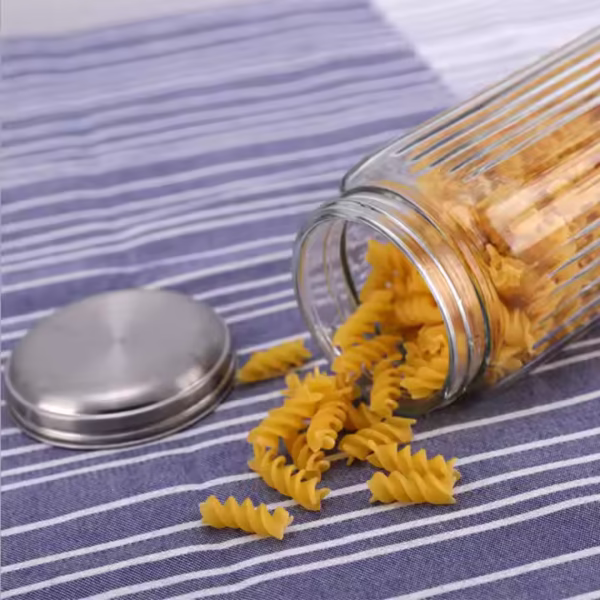 1600ml Lead-free Glass Storage Jar - Image 2