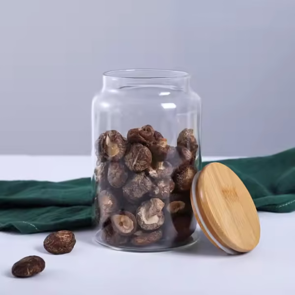Customizable Specifications High Borosilicate Glass Storage Jar with Bamboo Lid - Image 3